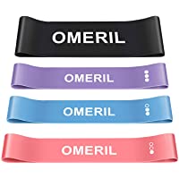 OMERIL Bandas de Resistencia- Bandas Elasticas Fitness con 4 Niveles Ejercicios- Cinta Elastica Negra Más Ancha y Fuerte…